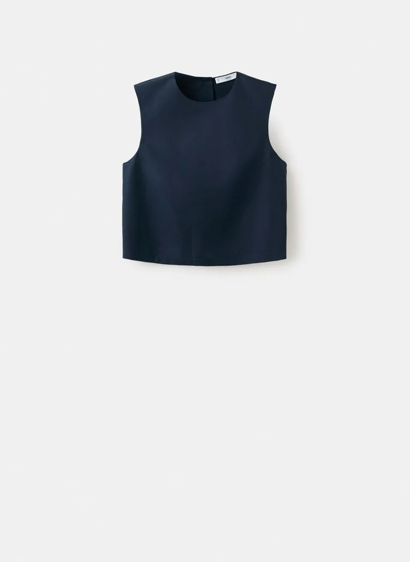Mango  Buttoned crop top for Women | Best Price UAE
